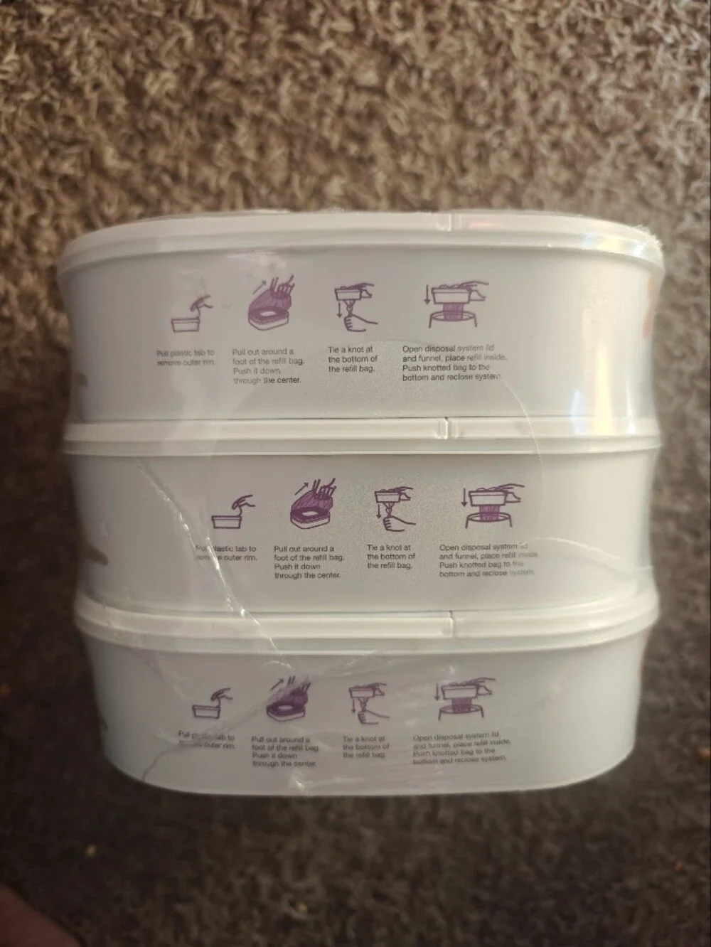 Target Litter Pail Storage Bags Container with White Lid and Blue Tabs